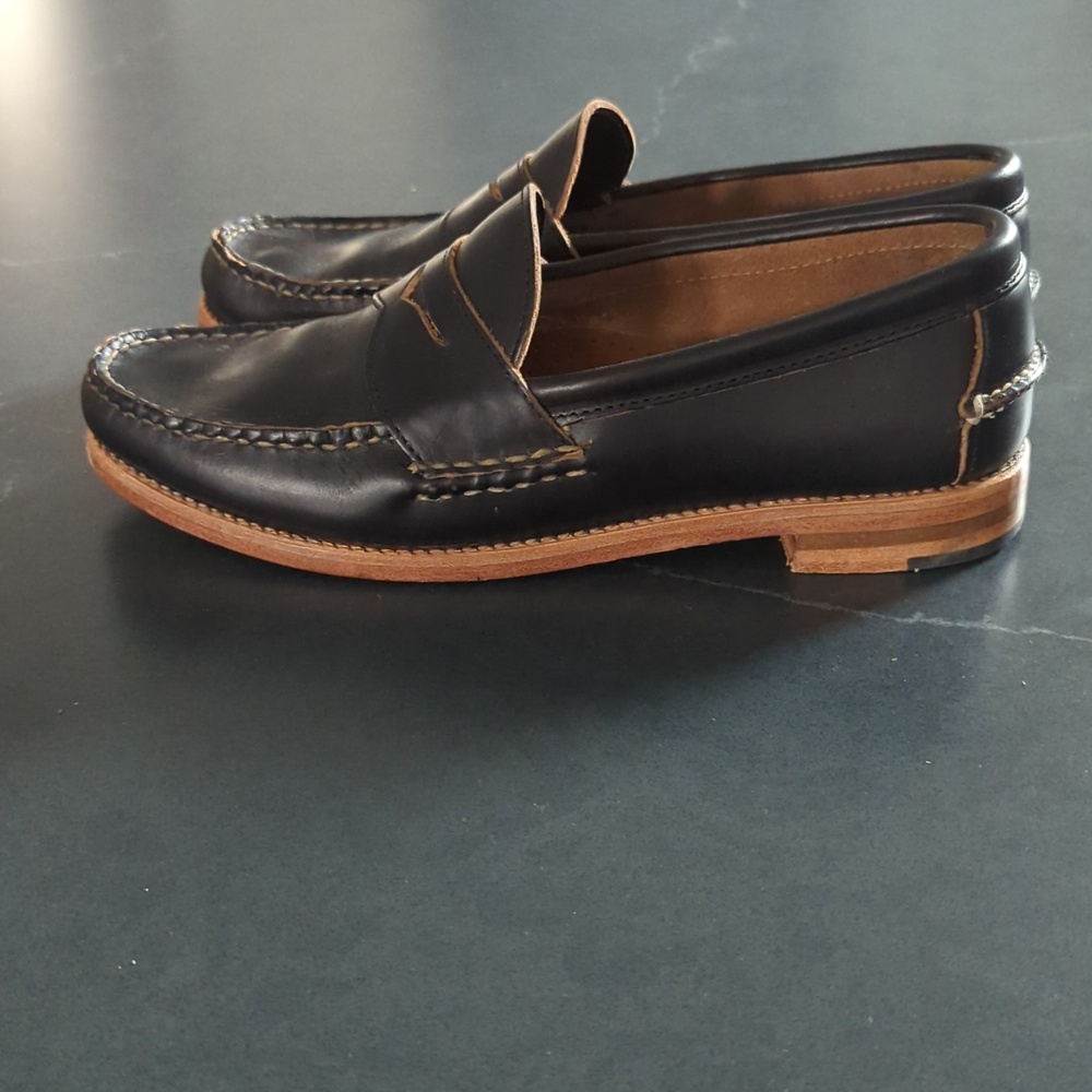 Rancourt & Co. Black Leather Pinch Penny Loafers - 10 D - Picture 7 of 11